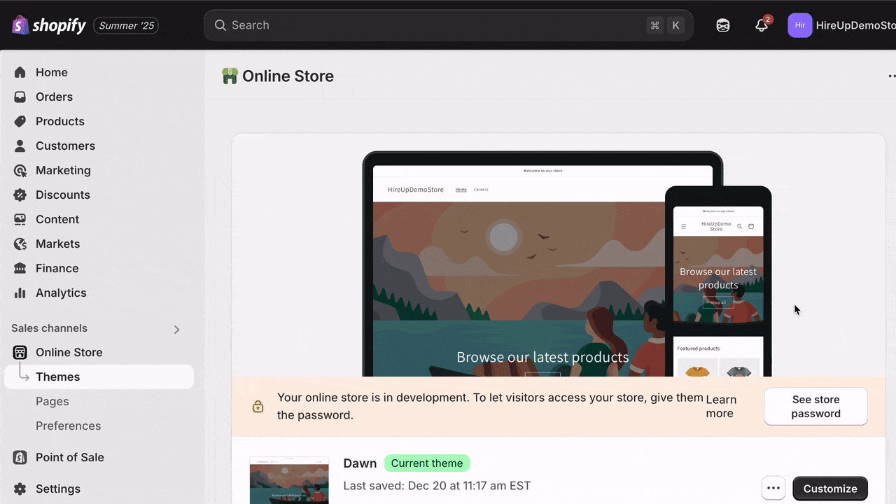 Customizing the job board in Theme Editor